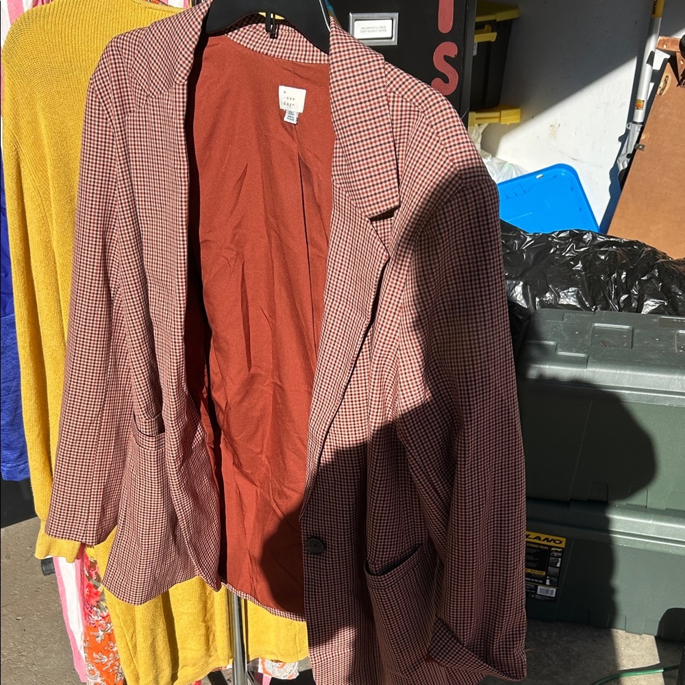 Brown Plaid Blazer a new day xxl women’s